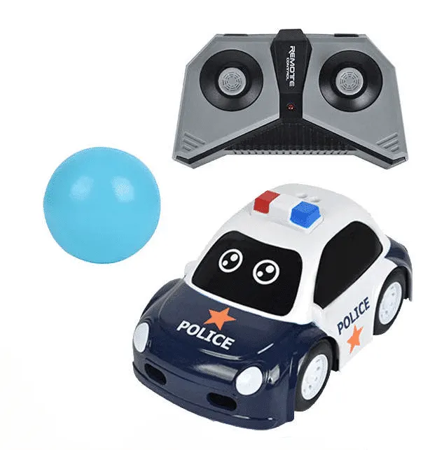 Masinuta de Politie cu Telecomanda, Functii Inteligente Multiple, Senzor de Urmarire Obiect, Traseu Prestabilit prin Desen, Muzica Interactiva, Acumulator cu Incarcare USB, 14x8.5x7 Cm, +3 Ani, Utilit