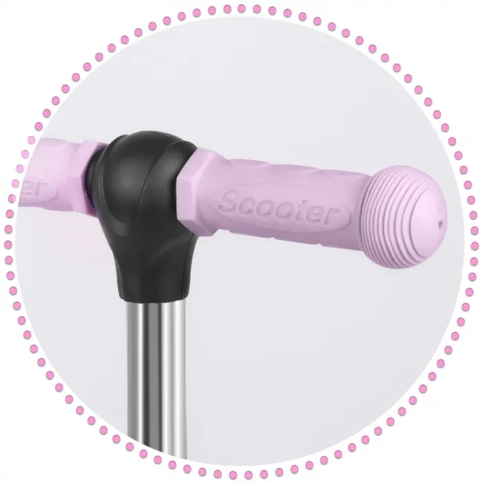 Trotineta Ricokids Cubi, 3 in 1, roti LED, roz KID611699 — imaginea 5