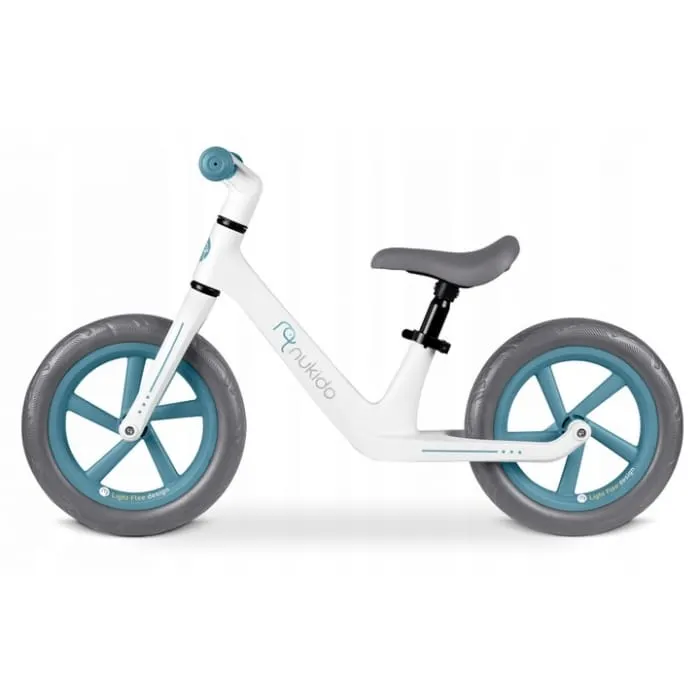 Bicicleta Nukido Light Flee, echilibru, fara pedale, roti EVA, alb/albastru KID623012 — imaginea 2