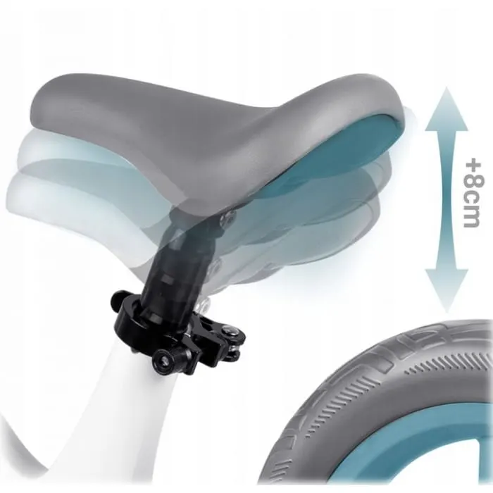 Bicicleta Nukido Light Flee, echilibru, fara pedale, roti EVA, alb/albastru KID623012 — imaginea 4