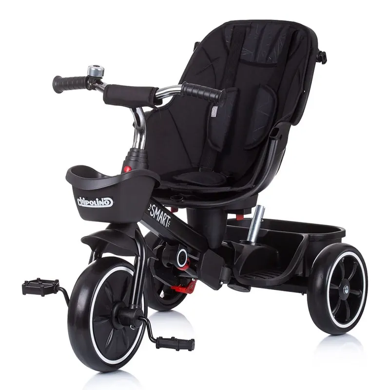 Tricicleta Chipolino Smart, scaun reversibil, maner parental, negru KID050511 — imaginea 4