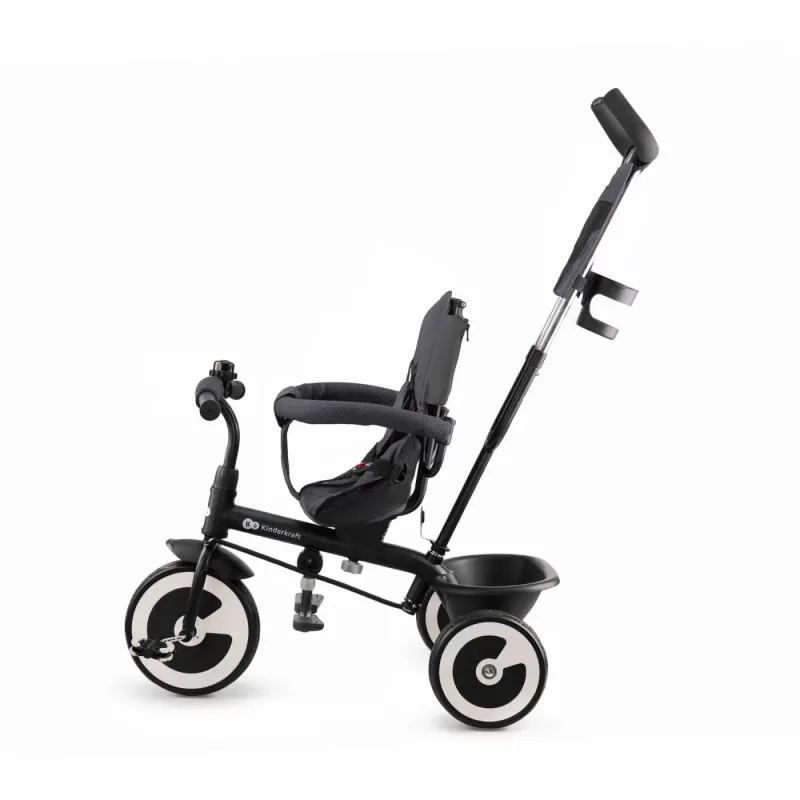 Tricicleta cu pedale Kinderkraft Aston, scaun rotativ, maner, gri KID922383 — imaginea 4