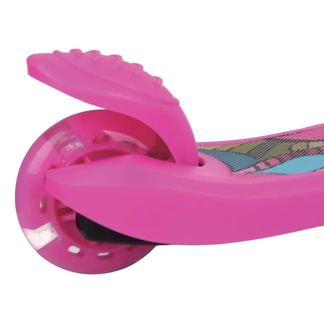 Trotineta fucsia cu 3 roti illuminate lumina cu LED,3-5 ani
