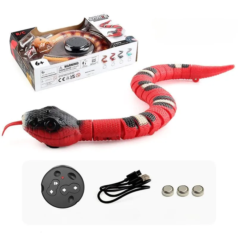 Jucarie Interactiva Sarpe RC, cu Incarcare USB, Miscare Realista in S, Senzatie Educativa si Distractiva pentru Animale de Companie, Perfect pentru Dezvoltarea Creativitatii si a Reflexelor, +6 Ani