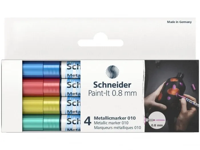 Marker metalic Paint-It 010 0,8 mm,4 bucati set