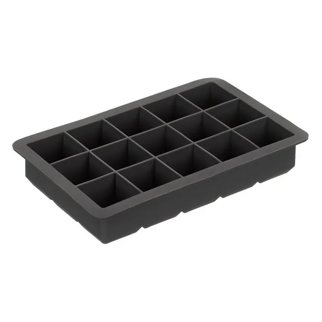 Forma pentru gheata cu 15 compartimente,silicon,gri antracit,11x17x3cm