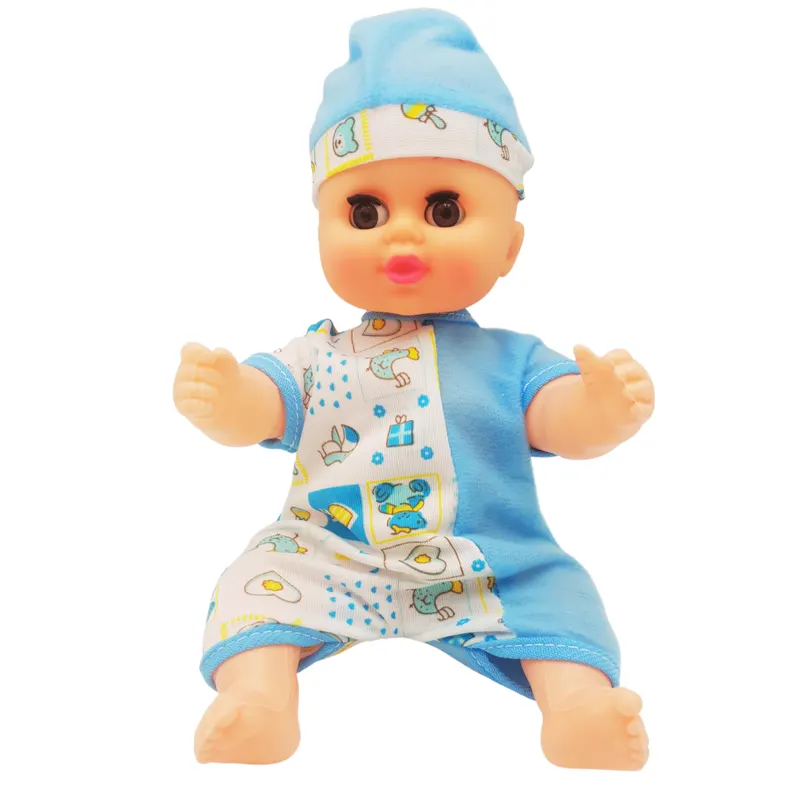 Papusa Bebelus, Cu Muzica, Brate si Picioare Mobile, 28x14x9 Cm, Albastru, + 3 Ani