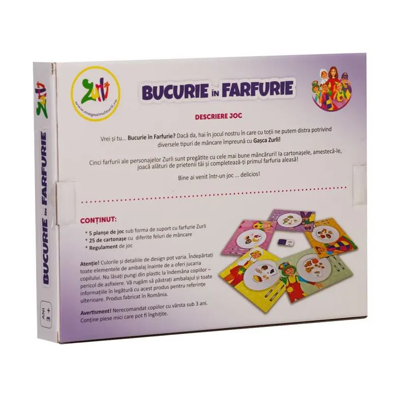 Joc Zurli Bucurie în farfurie, joc educativ de familie — imaginea 2