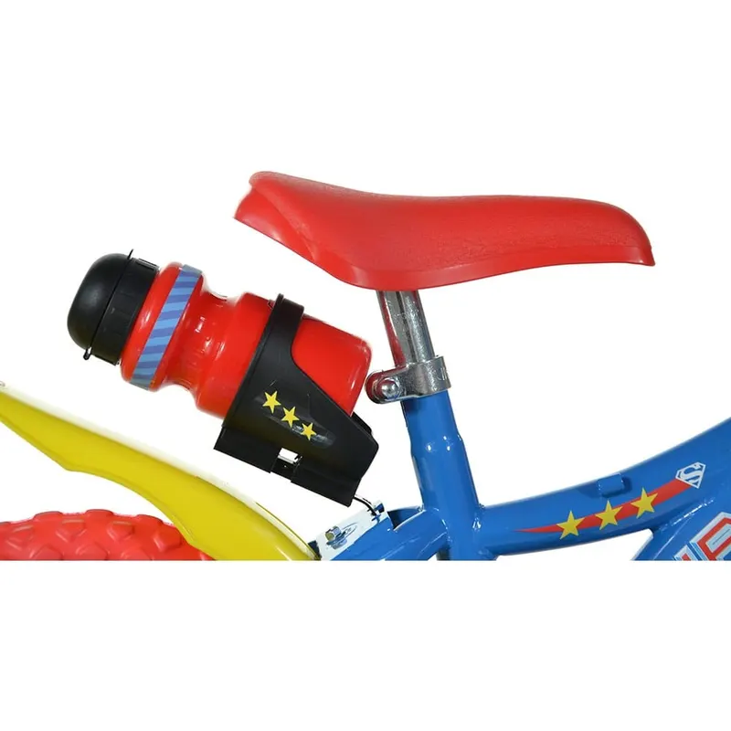 Bicicleta Copii Dino Bikes, Superman, 12 inch, roti ajutatoare, sistem frana, albastru/rosu KID907671 — imaginea 4