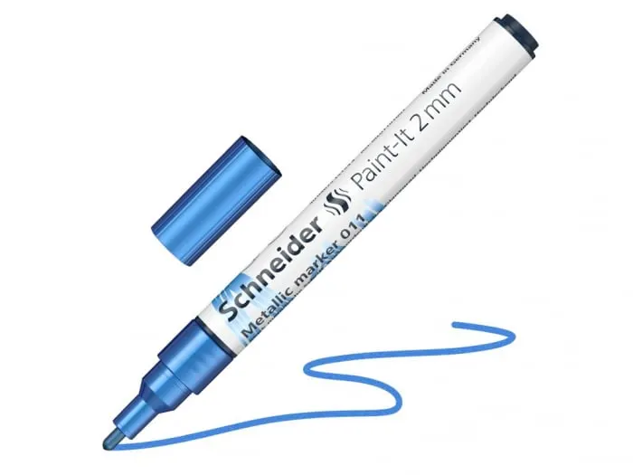 Marker metalic Paint-It 011 2 mm,albastru metallic