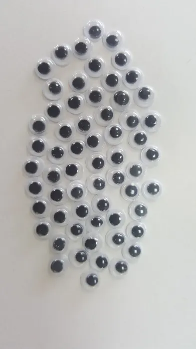 Ochisori negri din plastic pentru activitati crafts,o6mm,130 bucati set