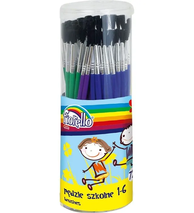 Pensula varf rotund-72 bucati,nr. 1-6