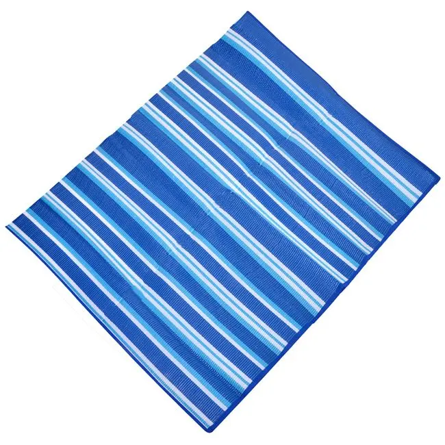 Rogojina pliabila pentru plaja in dungi,albastru,180x150 cm