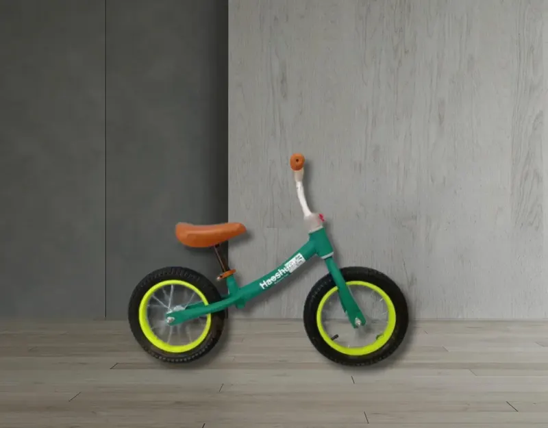 Bicicletă de echilibru Balance Lux Verde, Roți cauciuc