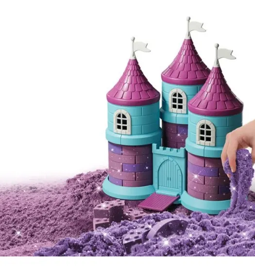 Set joc creatie nisip kinetic Primul castel cu accesorii incluse, 750gr, +3 ani