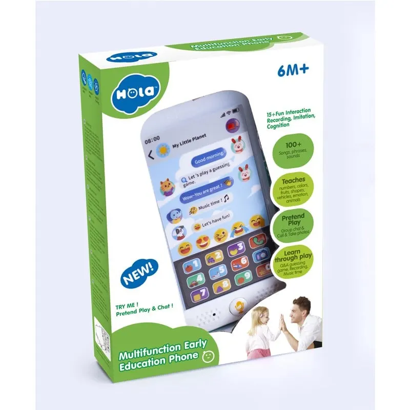 Jucarie interactiva bebelusi-Telefon multifunctional cu sunete,+6 luni
