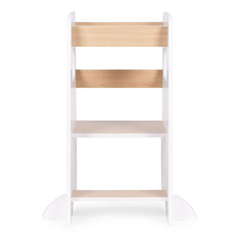 Turn de invatare Ecotoys, lemn, Montessori, 3 niveluri, alb KID009275 — imaginea 3