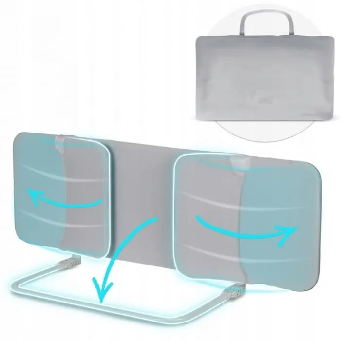 Bariera de protectie pat Nukido, 120x44x41 cm, gri KID620363 — imaginea 4