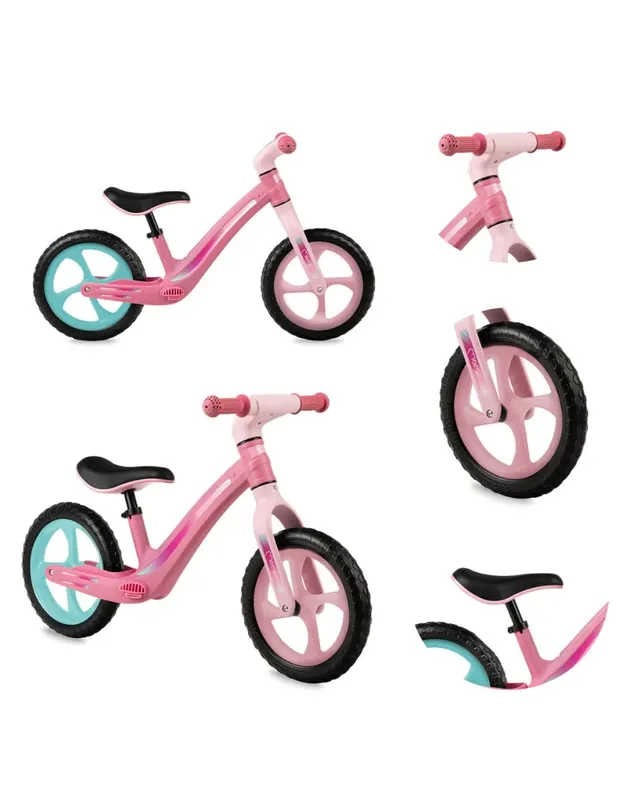 Bicicleta copii Momi Mizo, echilibru, fara pedale, roz KID050762 — imaginea 4