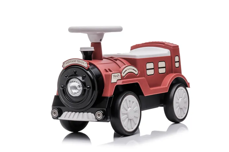 Premergator trenulet, Vintage Train, pentru copii, 18-30 luni, roti EVA, rosu