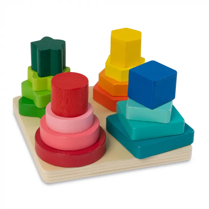 Jucarie din Lemn - Potrivire 4 Forme Colorate