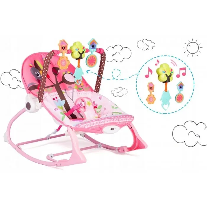Balansoar 3 in 1 Ricokids, vibratii, roz KID515363 — imaginea 4