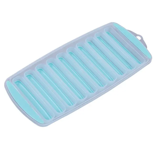 Forma pentru gheata cu 10 compartimente siliconate,Plastic,Albastru,29x11cm