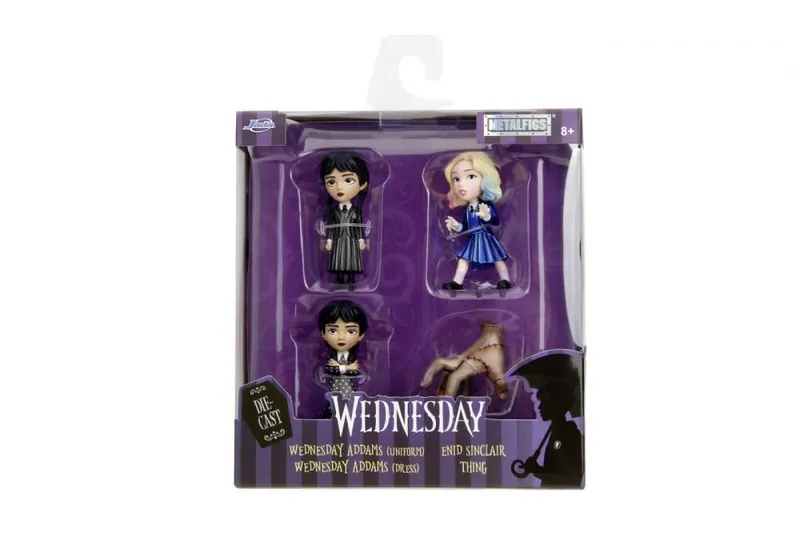 JADA WEDNESDAY SET 4 FIGURINE METALICE 6.5CM