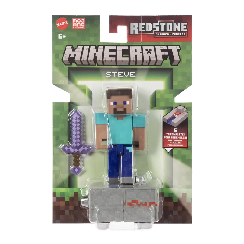 MINECRAFT CRAFT A BLOCK FIGURINA STEVE 8CM