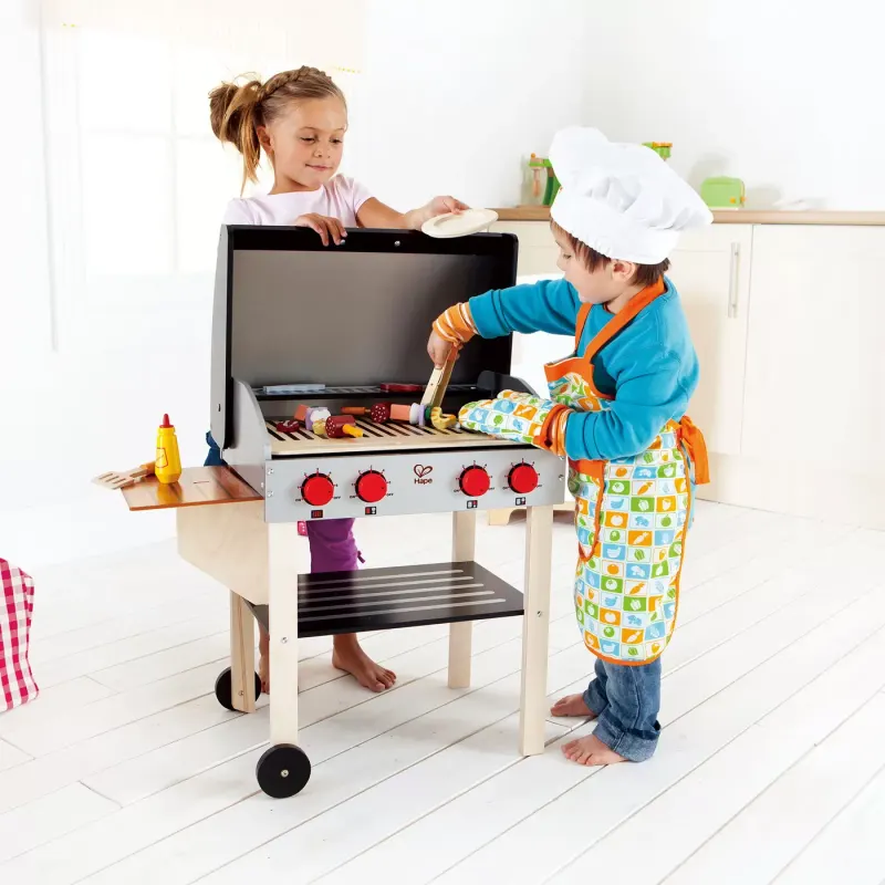 Gratar bucatarie Hape, lemn, cu accesorii KID005662 — imaginea 3