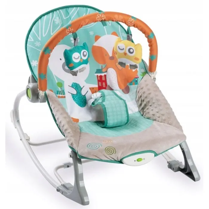 Balansoar Ricokids, vibratii, vulpe si ursul, turcoaz KID518616