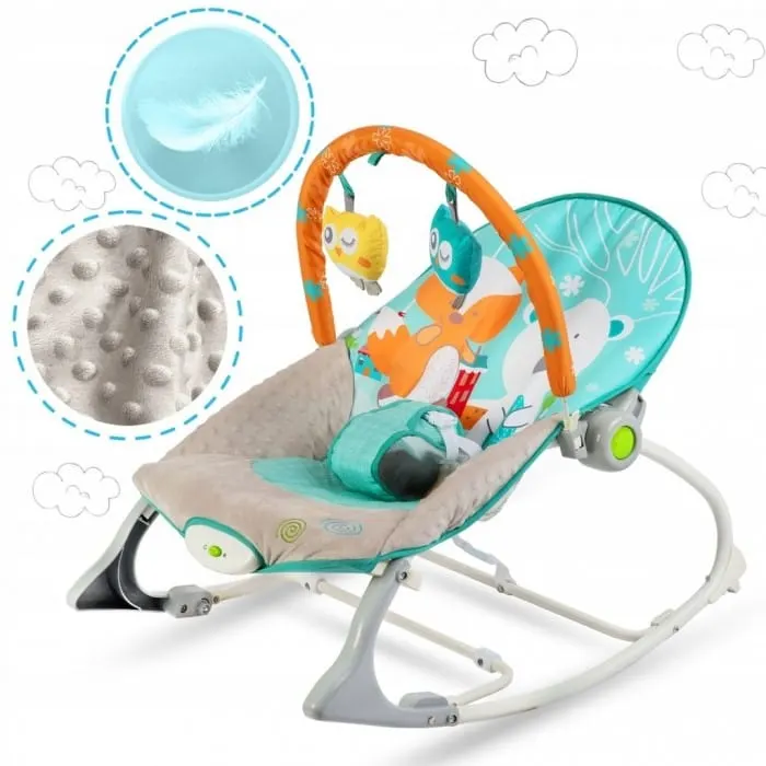 Balansoar Ricokids, vibratii, vulpe si ursul, turcoaz KID518616 — imaginea 5