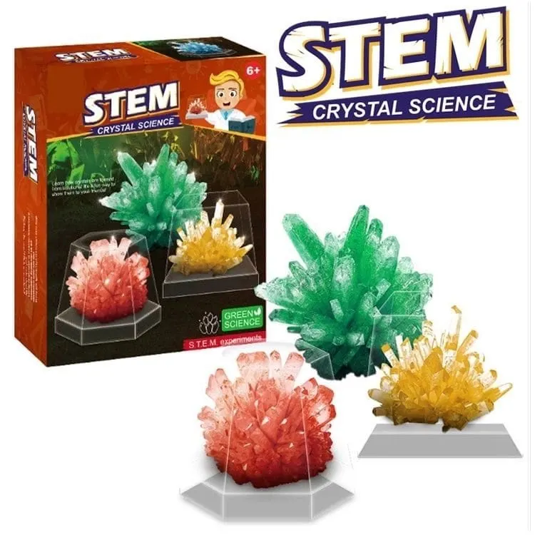 Joc Educativ STEM Kit Stiinta, Experimente cu Cristale, 2 Culori, + 6 Ani