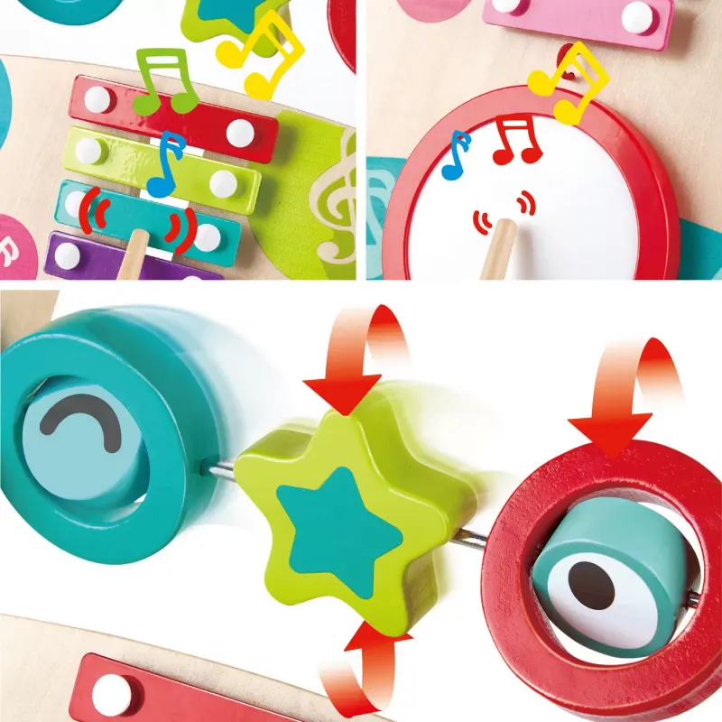 Antemergator muzical Hape, lemn, multicolor KID031104 — imaginea 5