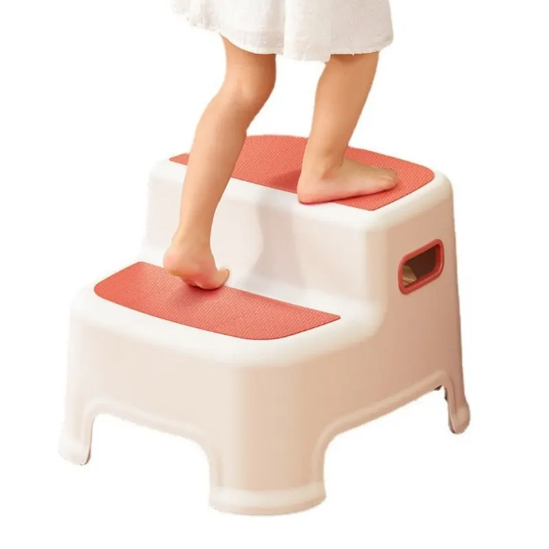 Scarita pentru Copii cu 2 Trepte, Roz, Design Antialunecare, Stabilitate Maxima, Usor de Utilizat, Ideala pentru Baie, Bucatarie, Toaleta, Spalat pe Dinti, Acces Mobilier, Perfecta pentru Dezvoltarea Autonomiei Copilului, + 3 Ani