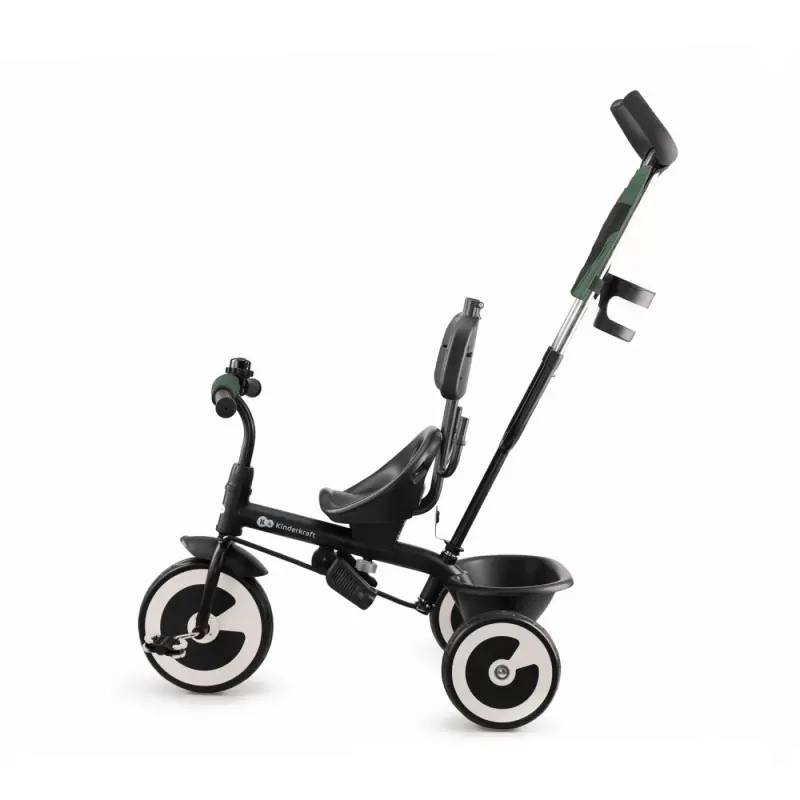 Tricicleta cu pedale Kinderkraft Aston, scaun rotativ, maner, verde KID922376 — imaginea 5