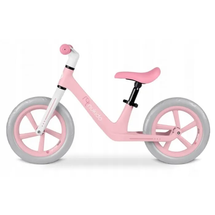 Bicicleta Nukido Light Flee, echilibru, fara pedale, roti EVA, roz KID623050 — imaginea 2