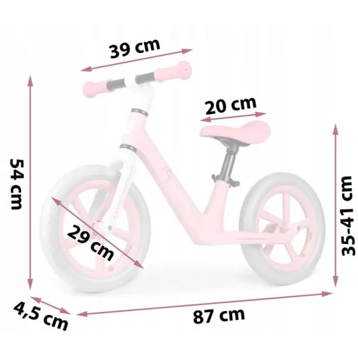 Bicicleta Nukido Light Flee, echilibru, fara pedale, roti EVA, roz KID623050 — imaginea 3