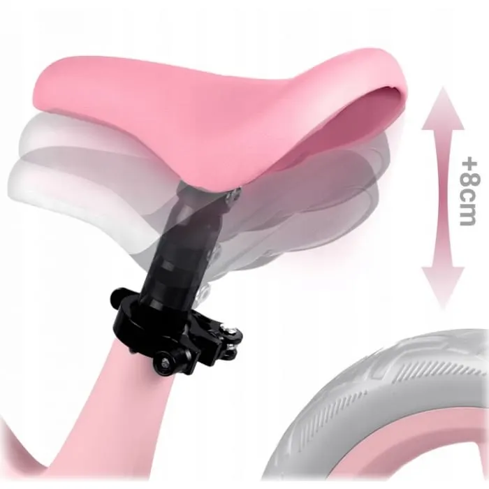 Bicicleta Nukido Light Flee, echilibru, fara pedale, roti EVA, roz KID623050 — imaginea 4