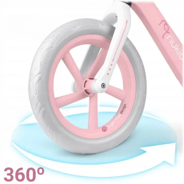 Bicicleta Nukido Light Flee, echilibru, fara pedale, roti EVA, roz KID623050 — imaginea 5