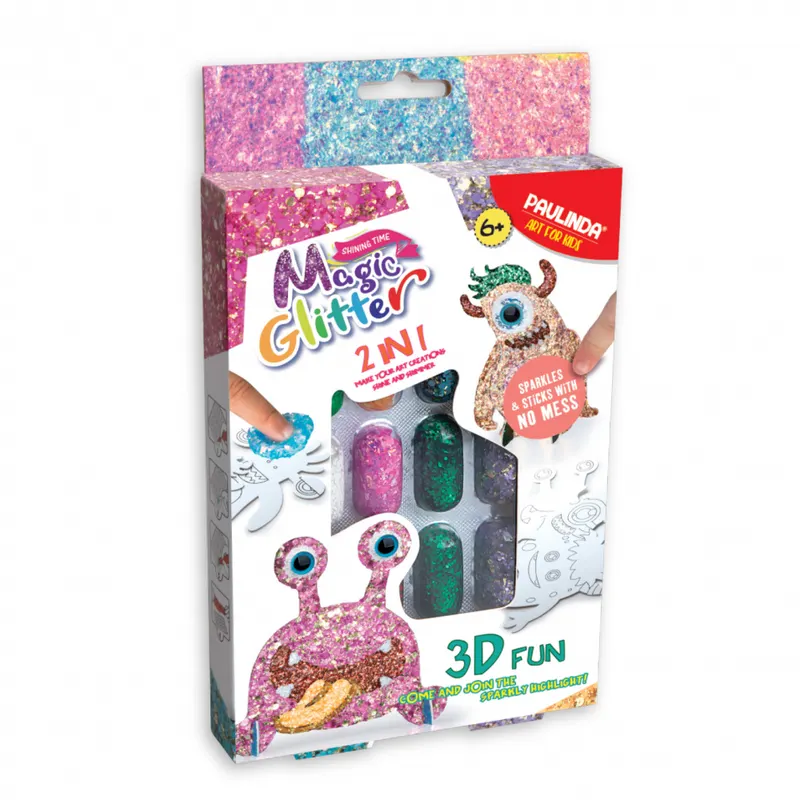 Set creativ DIY Strigo Magic glitter-Creeaza propriul Monster 3D-2,+6 ani