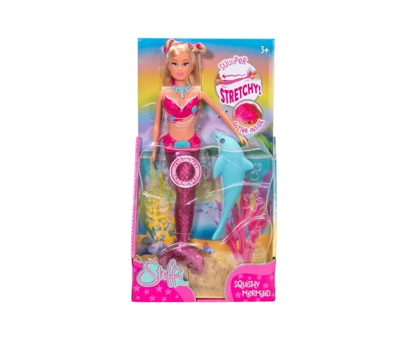 STEFFI LOVE SIRENA CU COADA FLEXIBILA SI DELFIN 29CM