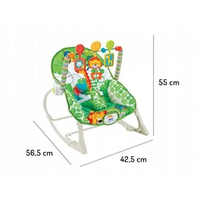Balansoar 3 in 1 Ecotoys, vibratii, animale jungla KID061960 — imaginea 2