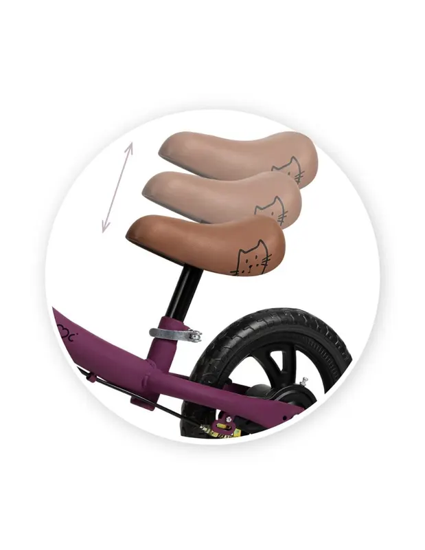 Bicicleta copii Momi Breki, echilibru, fara pedale, frana de mana, violet KID056399 — imaginea 4