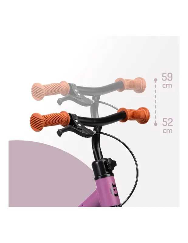 Bicicleta copii Momi Breki, echilibru, fara pedale, frana de mana, violet KID056399 — imaginea 5