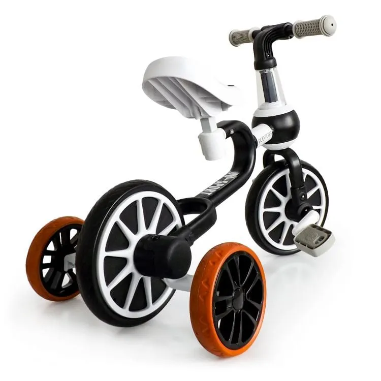Bicicleta Ecotoys, roti ajutatoare, alb/negru KID068259 — imaginea 5