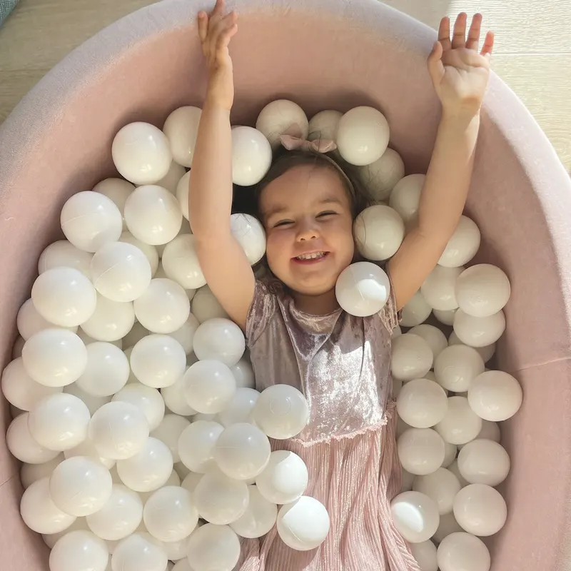 Piscină cu Bile, Catifea Roz Pudrat, 200 de bile, Dusty Pink Velvet — imaginea 2
