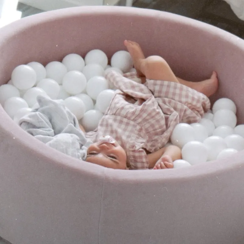 Piscină cu Bile, Catifea Roz Pudrat, 200 de bile, Dusty Pink Velvet — imaginea 4