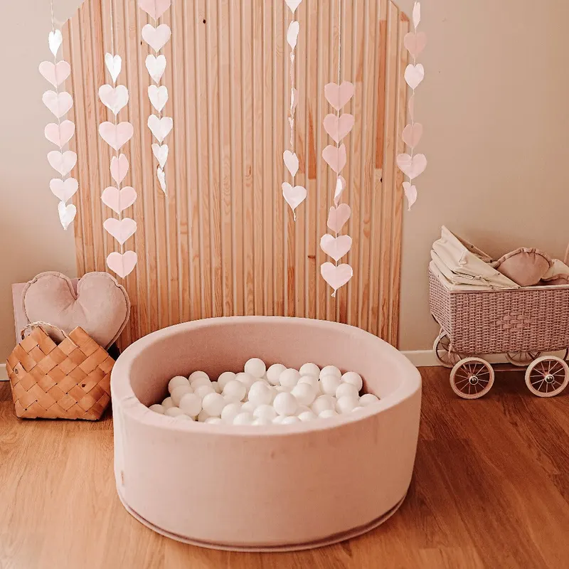 Piscină cu Bile, Catifea Roz Pudrat, 200 de bile, Dusty Pink Velvet — imaginea 5