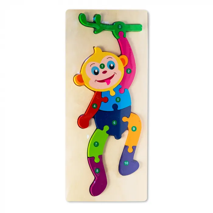 Puzzle 3D din lemn - maimutica